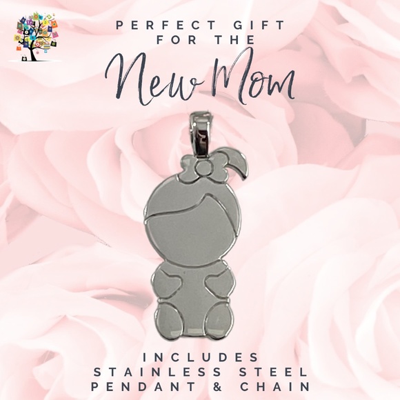 Dragonfly Spirit Designs Jewelry - Stainless Steel Necklace Girl w/Pony Tail